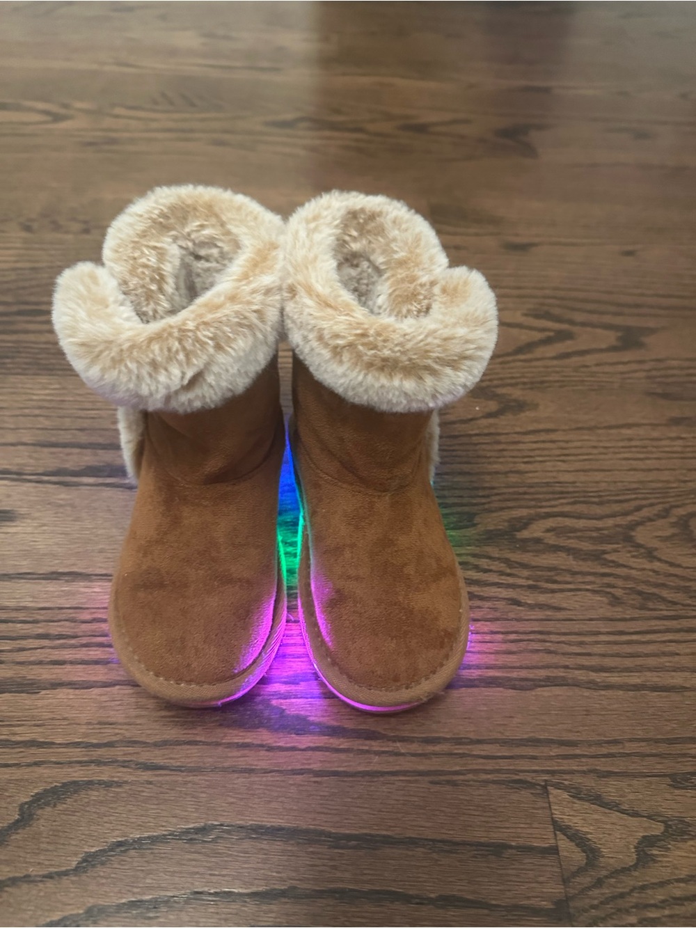 Sugar Faux Fur Light Up Winter Boots Size 9T